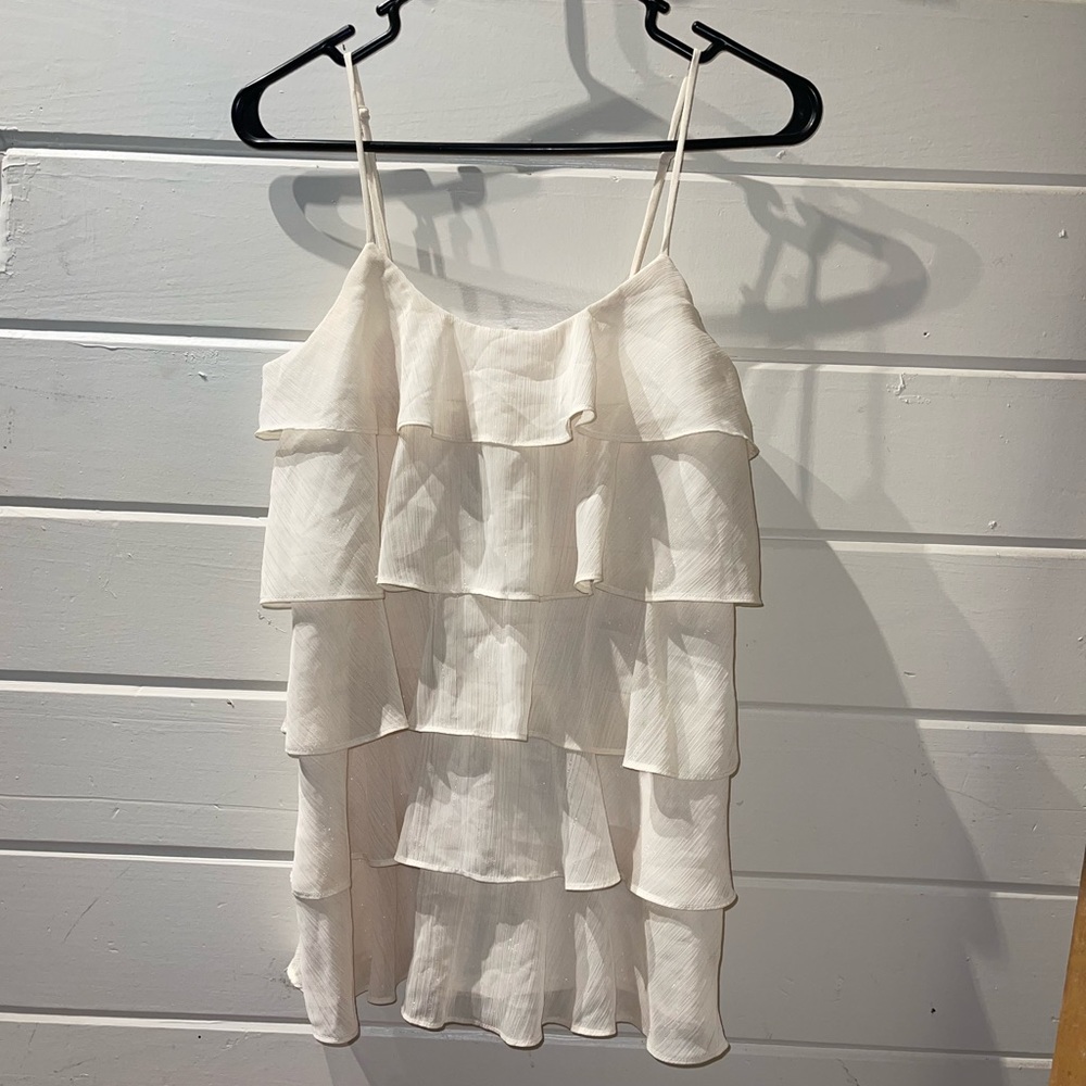 Creamy white & sparkly top size Small!